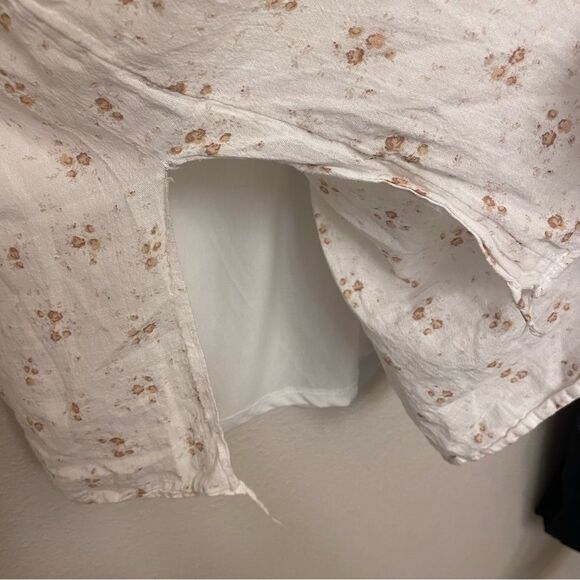 Aeropostale White Floral Strapless smocked Convertible Dress skirt midi beachy M - Picture 9 of 11